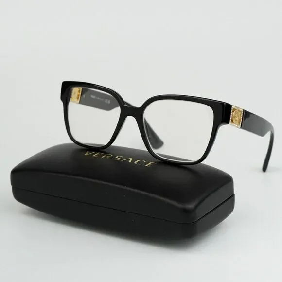 NEW Versace VE3329B GB1 Black Square Women Eyeglasses VE 3329B