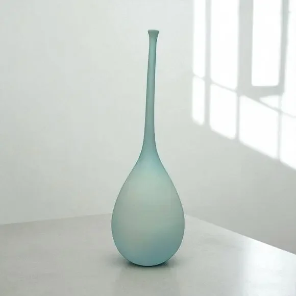 Sophie Cook‎ Turquoise Pod Vase Minimalist Organic MCModern Early Studio Pottery