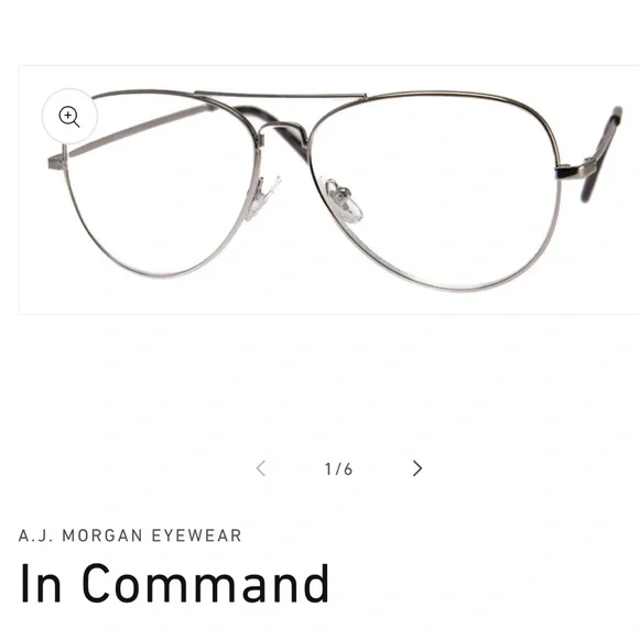 COPY - NEW A.J. Morgan Silver Unisex In Command Reading Glasses +1.50