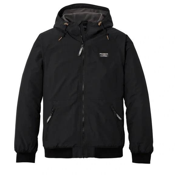 L.L Bean Insulated 3-season Bomber Hooded Jacket