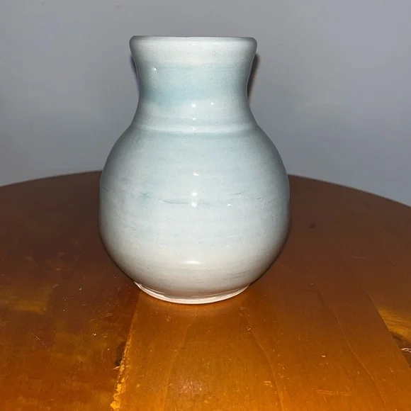 Studio Pottery handmade blue pottery vase.