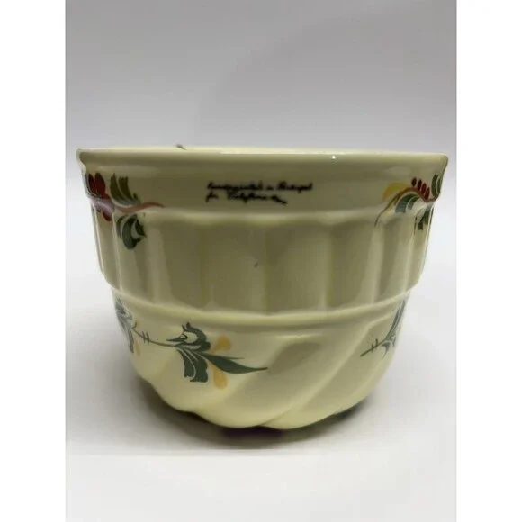 Vintage Teleflora Handpainted Portugal Hanging Ceramic Wall Pocket Vase