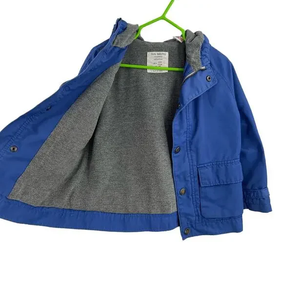 Zara Blue‎ Hooded Jacket Size 2/3 Year