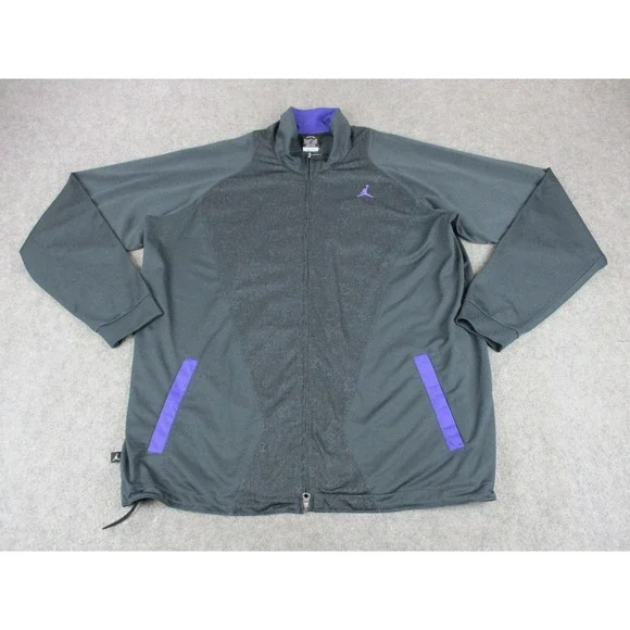 Jordan Jacket Mens Extra Large Black Purple Chris Paul CP3 Full Zip Track Coat