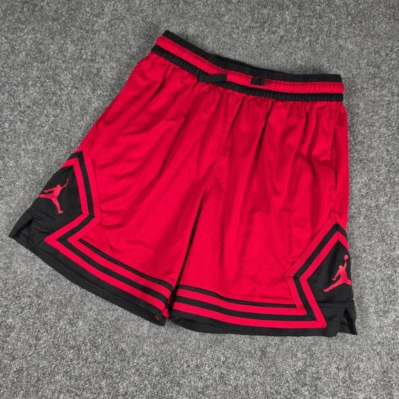 Jordan Dri Fit Sport Mesh Diamond Shorts Mens XL Red Basketball DH9075-687