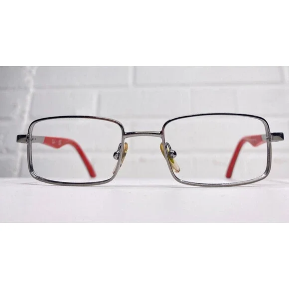 Ray-Ban RB1033 4008 Kids Eyeglasses Frames Silver Wire Red Gray 45-16-125 600