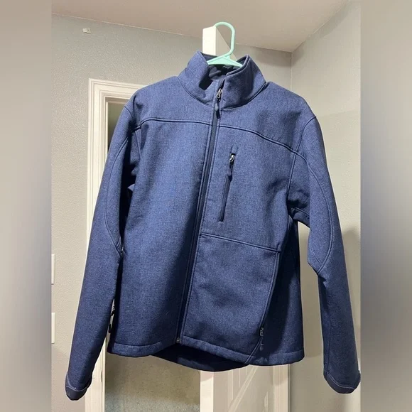 Men’s boys Kirkland jacket blue heather M medium coat