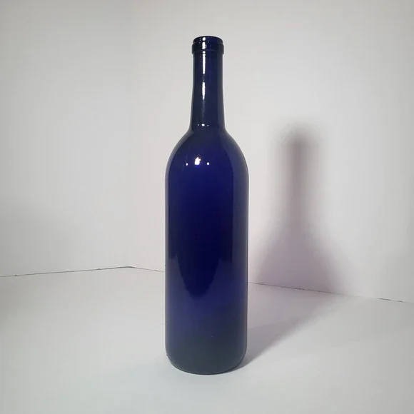 750ml Cobalt Blue Glass‎ Bottle Decorative Vase Rustic Home Decor