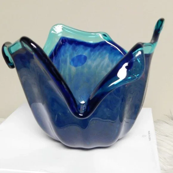 Murano White Cristal Turquoise Cobalt Blue‎ 8