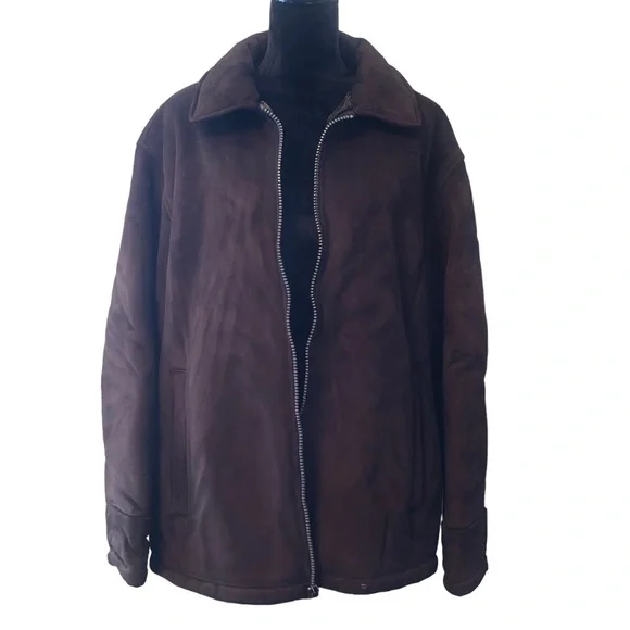 Axcess Brown Faux Suede Jacket size XL