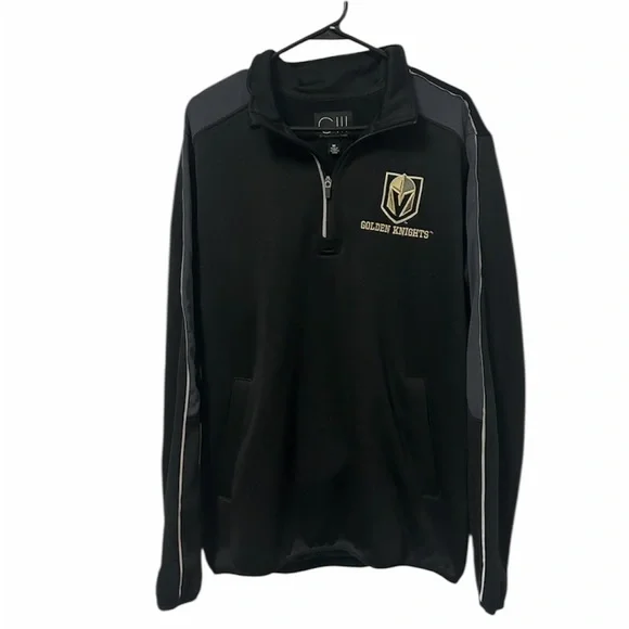 Gill Sports Vegas Golden Knights Quarter Zip Pullover Jacket Men's MEDIUM