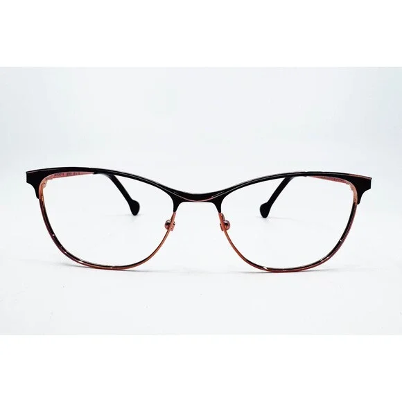 Lisa Loeb Beyond 16 Eyeglasses Women Berry Rose Gold Cat Eye 48-14-130