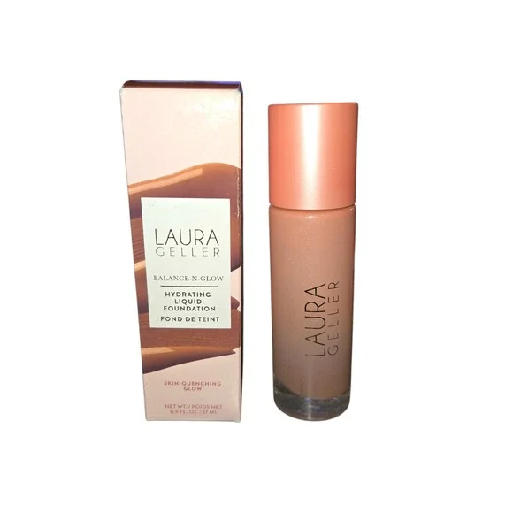 Laura Geller NIB‎ Balance-N-Glow Hydrating Liquid Foundation In Deep 0.9 oz