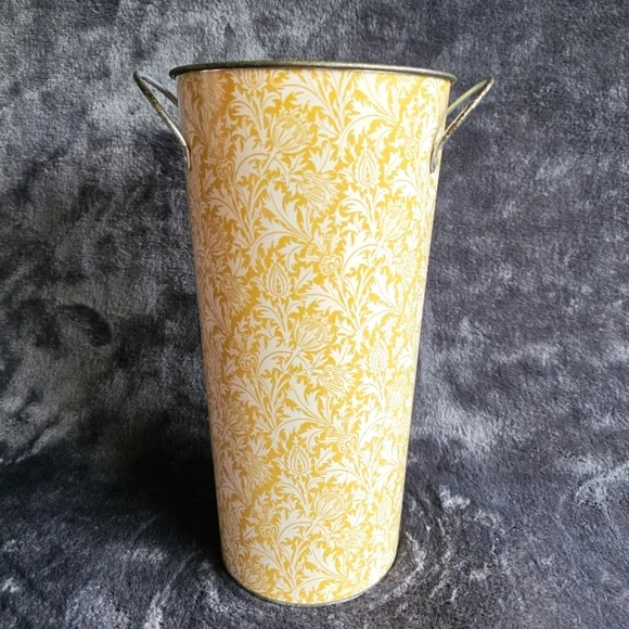 New Ashland Floral Print metal Flower Bucket, Easter spring summer 11