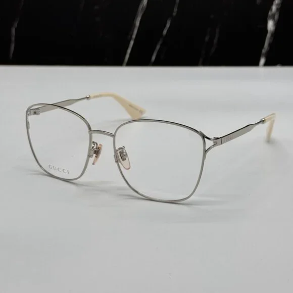 NEW GG0819OA 003 GUCCI SILVER WOMEN GUCCI EYEGLASSES