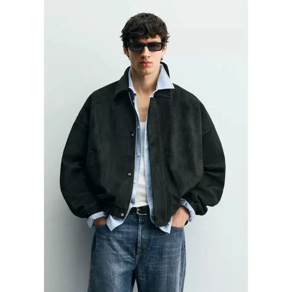 FAUX‎ SUEDE RELAXED FIT JACKET size M