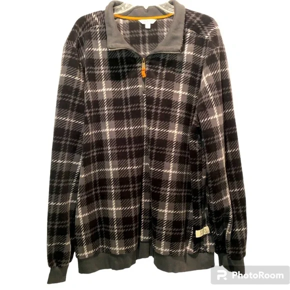 FRYE AND CO. 1/4 zip plaid Fleece Jacket- Size XXL