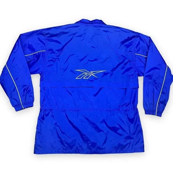 Reebok Vintage 90s Bright Designer Windbreaker Light Track Jacket - Mens XL