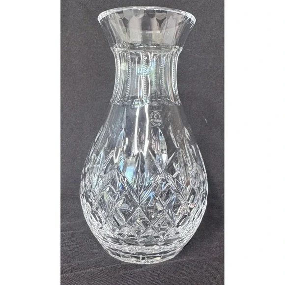 Lead Crystal Vase Hand Crafted Diamond Cut Glass 24% PbO Celery Vase