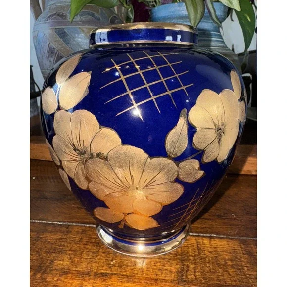 Cobalt Blue Vase‎ Handmade In Turkey 6.25