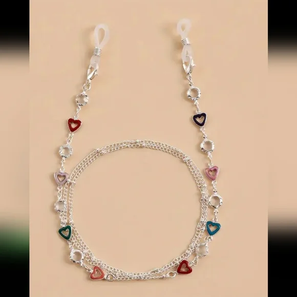 HANDCRAFTED Heart /Chain BOHO EYEGLASS CHAIN