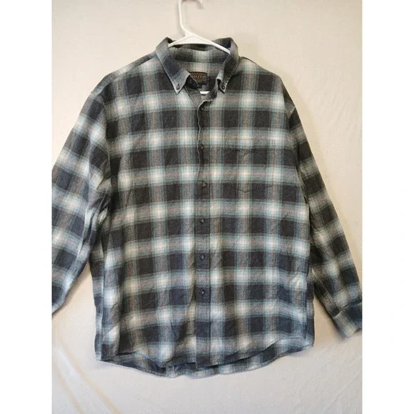 Pendleton‎ cotton flannel button up mens large -Flaw