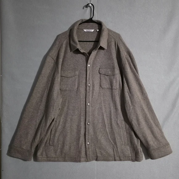 NWOT Peter Millar Mens Wool Crown Flex Fleece Shirt Jacket MF24Z21BT Size 2XT