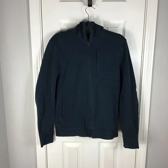 Lululemon Men’s Sojourn High-Neck Hoodie Jacket Blue Size Small