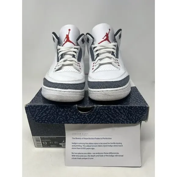 Jordan 3 Retro Denim SE Fire Red 2020 |‎ Size 13M
