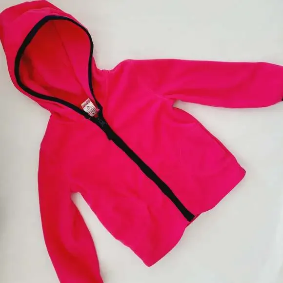 Carter's pink fleece hooded jacket 2T