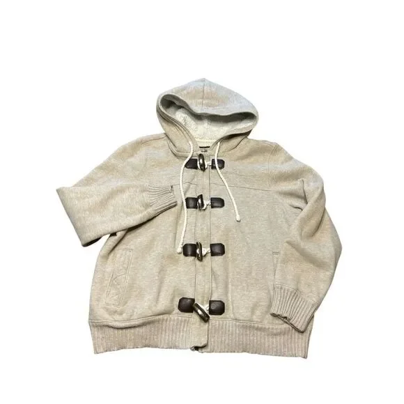 Old Navy Girls Hooded fleece lined Jacket zip toggle buttons size X-Large