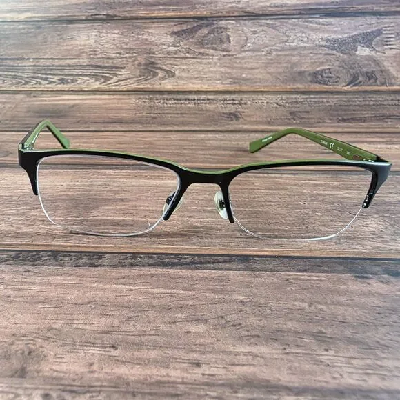 Michael Kors Eyeglasses Mk742M‎ 001 Black Green Half Rim 52-17-140 FRAMES ONLY