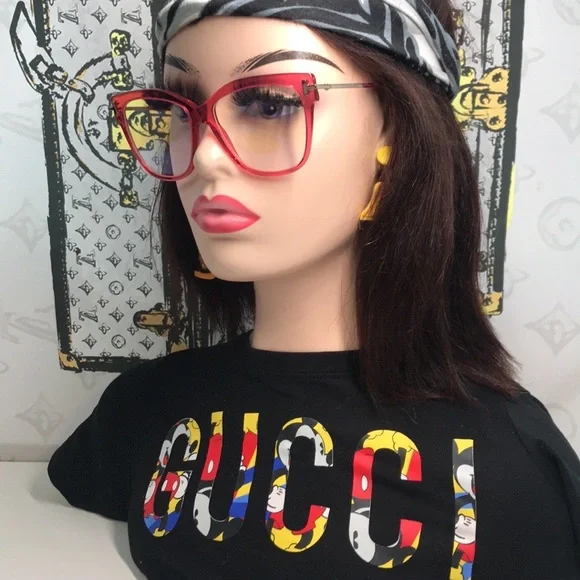 Gucci Red and Black Women's Glasses TF5704-B 066