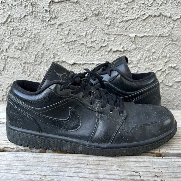 Air Jordan 1 Shoes Men Size 12 Low Triple Black 2022 553558-093