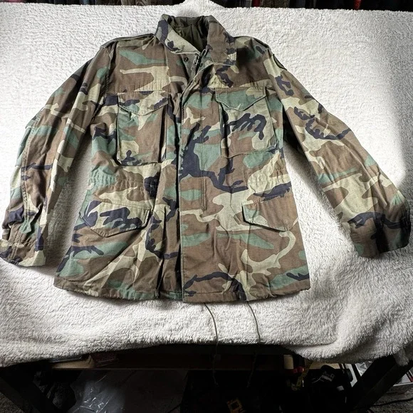 USGI M-65 Field Jacket Medium Regular Woodland Camo BDU Cold Weather