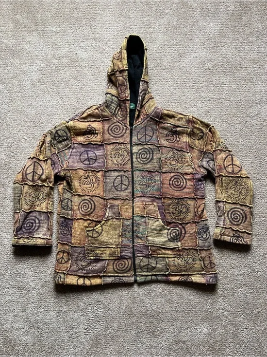 VTG 90’s / Y2K Kathmandu Patchworked Canvas Hoodie