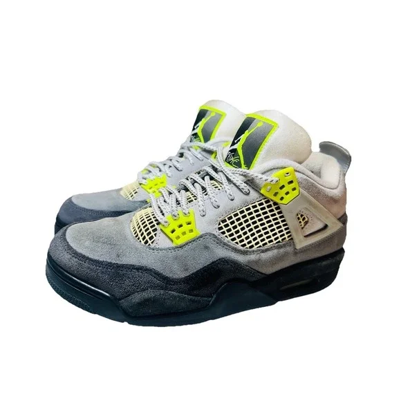 NIKE AIR Jordan 4 Retro SE‎ 'Neon 95' Sneakers Size 9 CT5342 007
