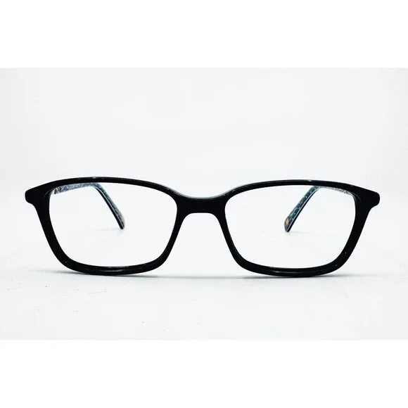 Liz Claiborne Eyeglasses Womens Black Gold L448 PJP Geometric Pattern 130