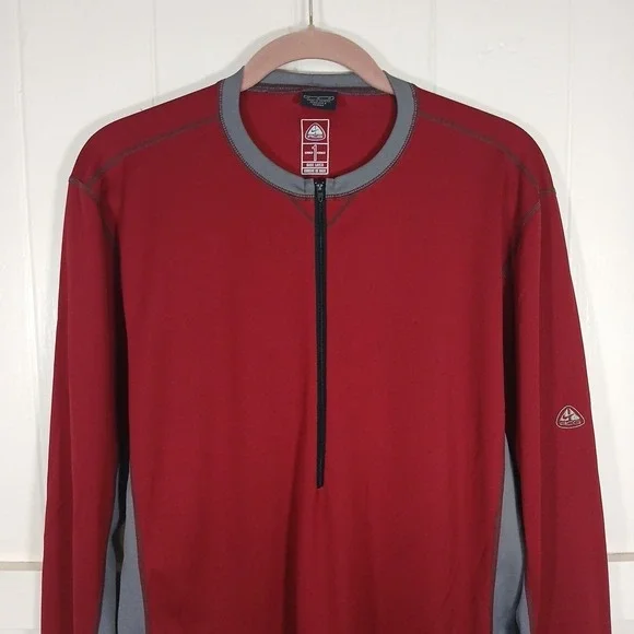 Vintage 90s Nike ACG Base Layer‎ Quarter Zip Performance Hiking Men's Medium Red