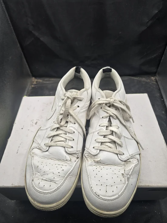 Jordan Men's White Low-Top Leather Sneakers