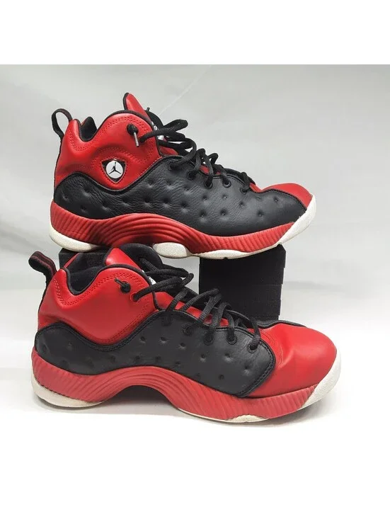 Nike Jordan - Jumpman Team 11 - Sneakers - Black Red White - Size 9 1/2