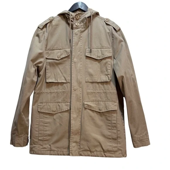 Cotton On Utility Supply Co Hooded Field Jacket  Medium Khaki Military Parka