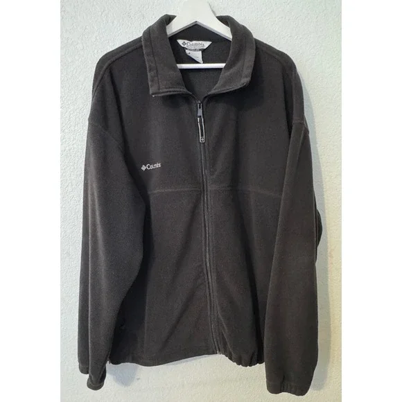 Columbia Men's Full Zip Fleece Jacket Gray Sportswear Outdoor Warm Coat‎