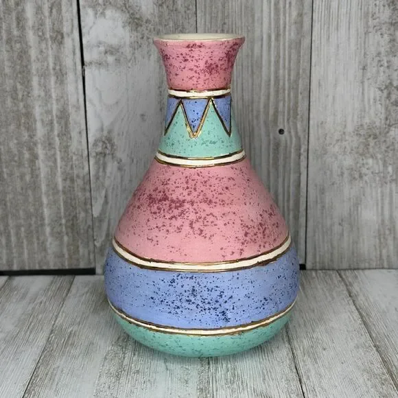 Vintage KOPA Style Native American Pottery Aztec Pastel Vase
