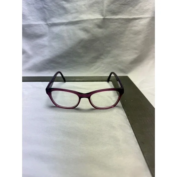 Helium Paris Eyeglasses Womens 50mm  Excellent Cat Eye Purple‎ Leopard 4242