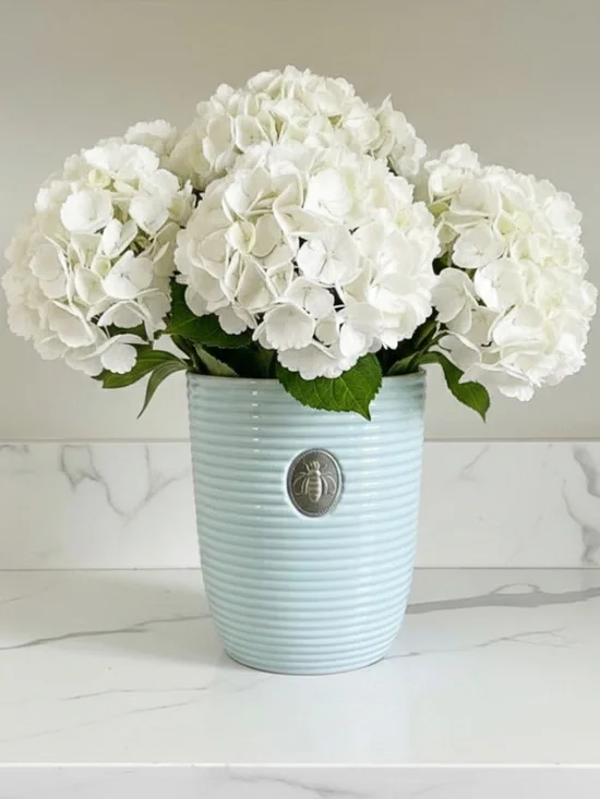 Blue Ceramic Bee Planter