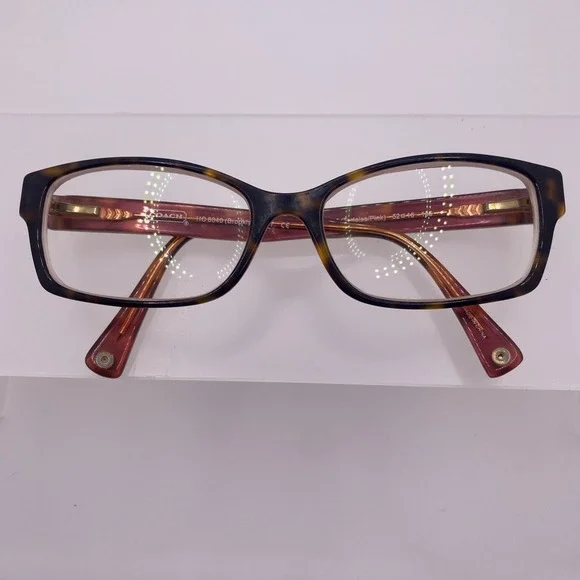 Coach Eyeglasses Women FRAME ONLY HC6040 Brooklyn 52-16-135 Tortoise Pink 005
