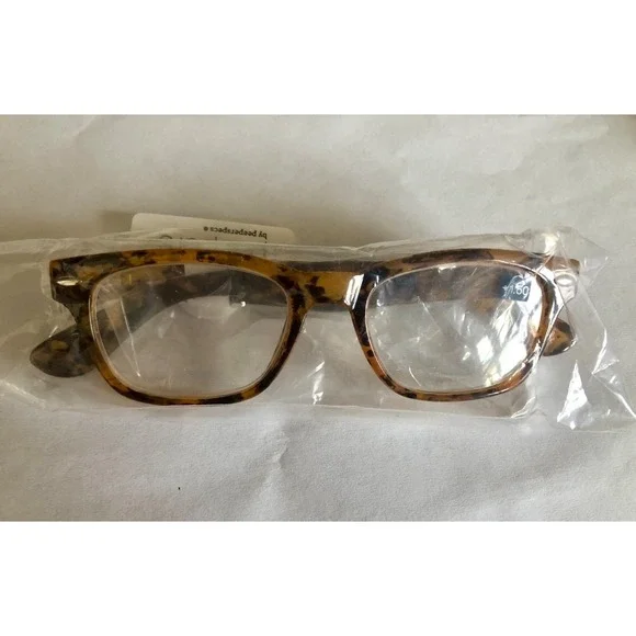 NEW Clark Golden Tortoise Peepers +1.50 Readers