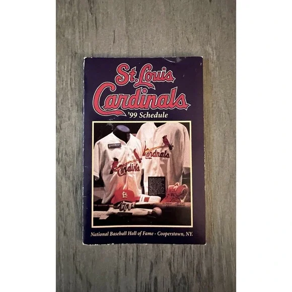 1999 St Louis Cardinals‎ Season Schedule Calendar Starter Famous Barr GUC