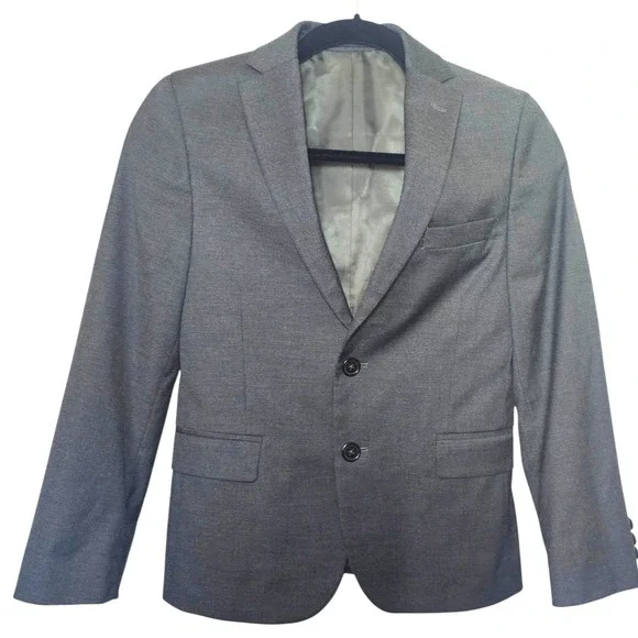Lauren Ralph Lauren Two Button Sport Coat Boys 12R Gray Blazer Jacket